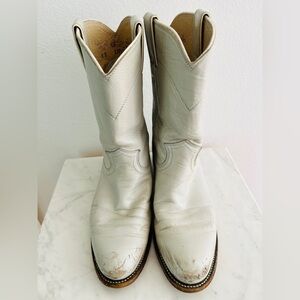 Vintage Justin Roper Boots Leather USA Joshua Tree L3717 Desert Cowgirl 8 B